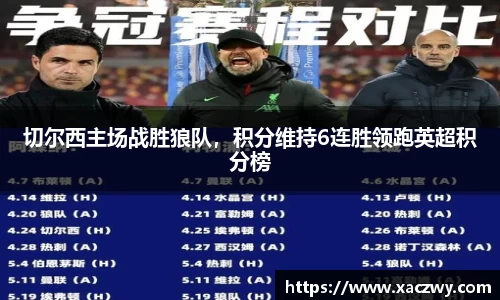 切尔西主场战胜狼队，积分维持6连胜领跑英超积分榜