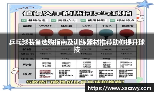 乒乓球装备选购指南及训练器材推荐助你提升球技