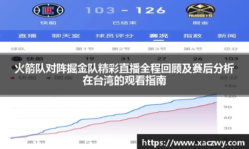火箭队对阵掘金队精彩直播全程回顾及赛后分析在台湾的观看指南